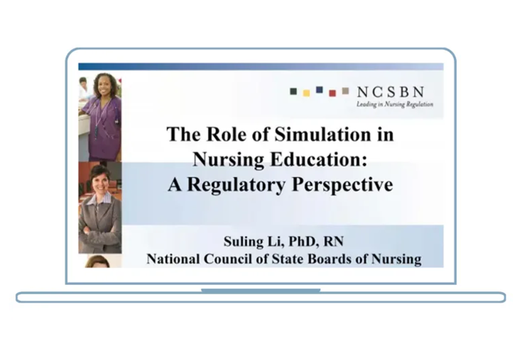 The Role of Simulation in Nursing Education paper displayed on a laptop screen