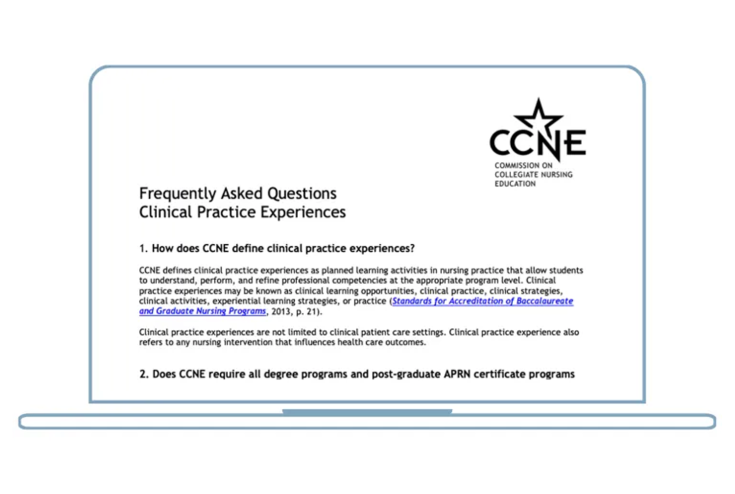Clinical Practice FAQs paper displayed on a laptop screen