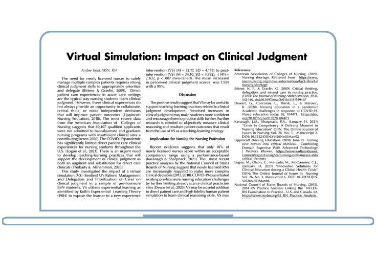 Arizona Nurse article on a laptop screen