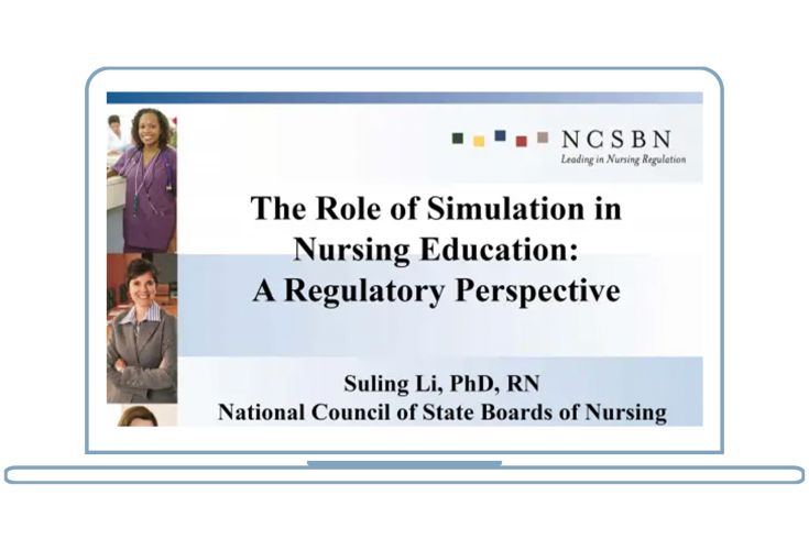 The Role of Simulation in Nursing Education article on a laptop screen